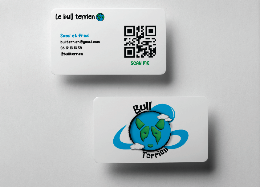 Carte de visite graphisme mockup bull terrien